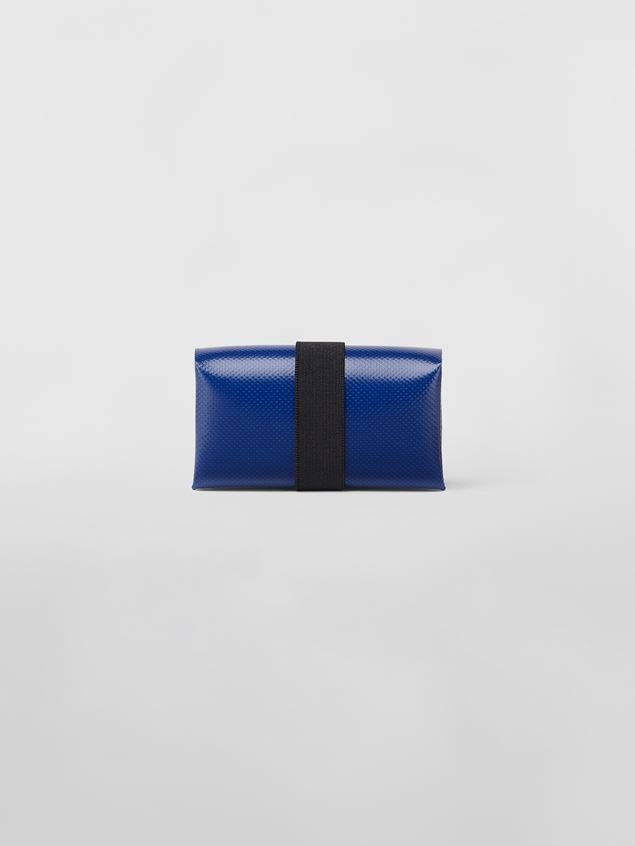 PVC WALLET WITH BLUE ORIGAMI CONSTRUCTION - 3