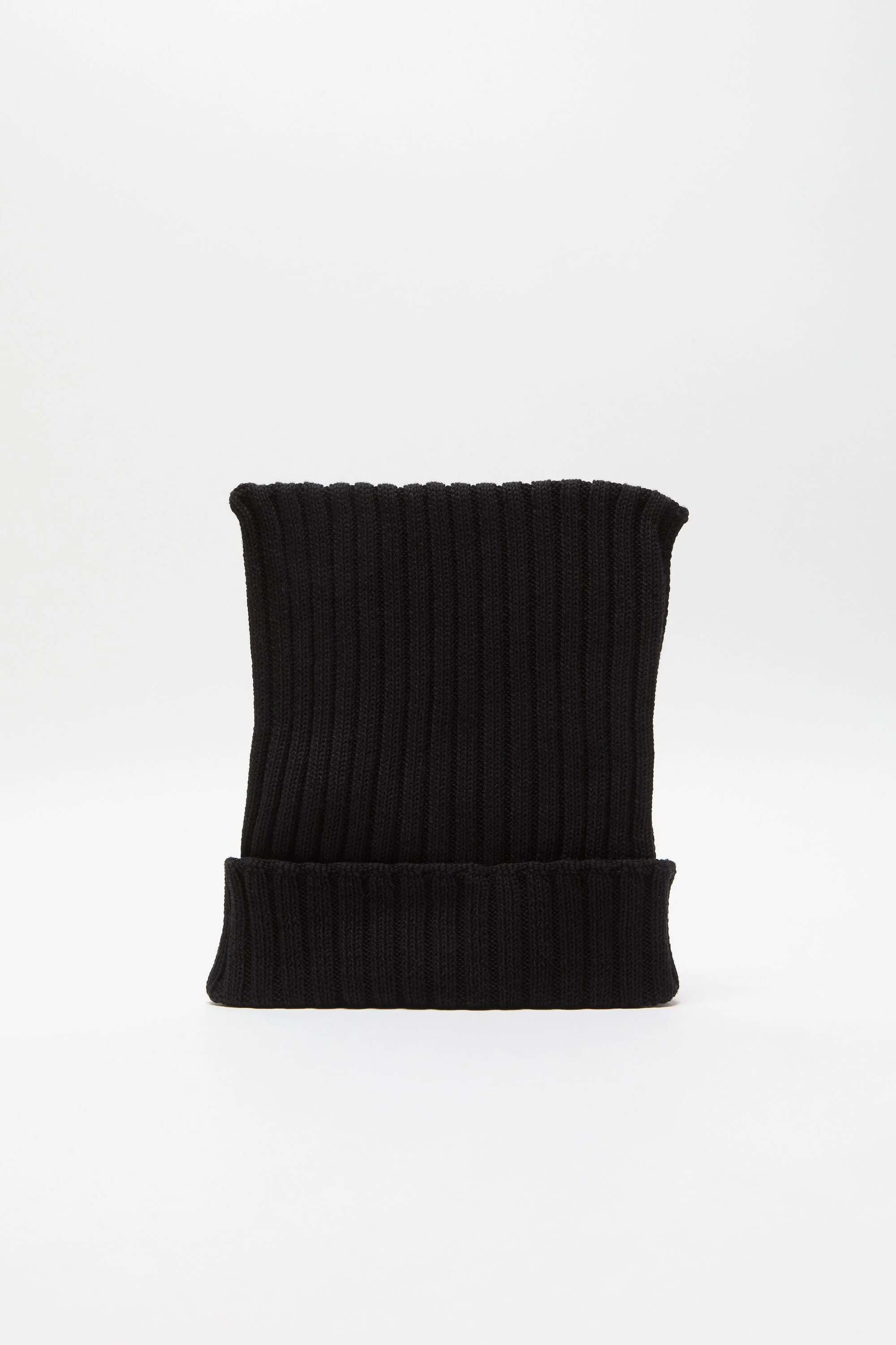 Ribbed square beanie - Black - 1