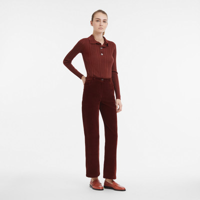 Longchamp Fall-Winter 2023 Collection Trousers Mahogany - OTHER outlook