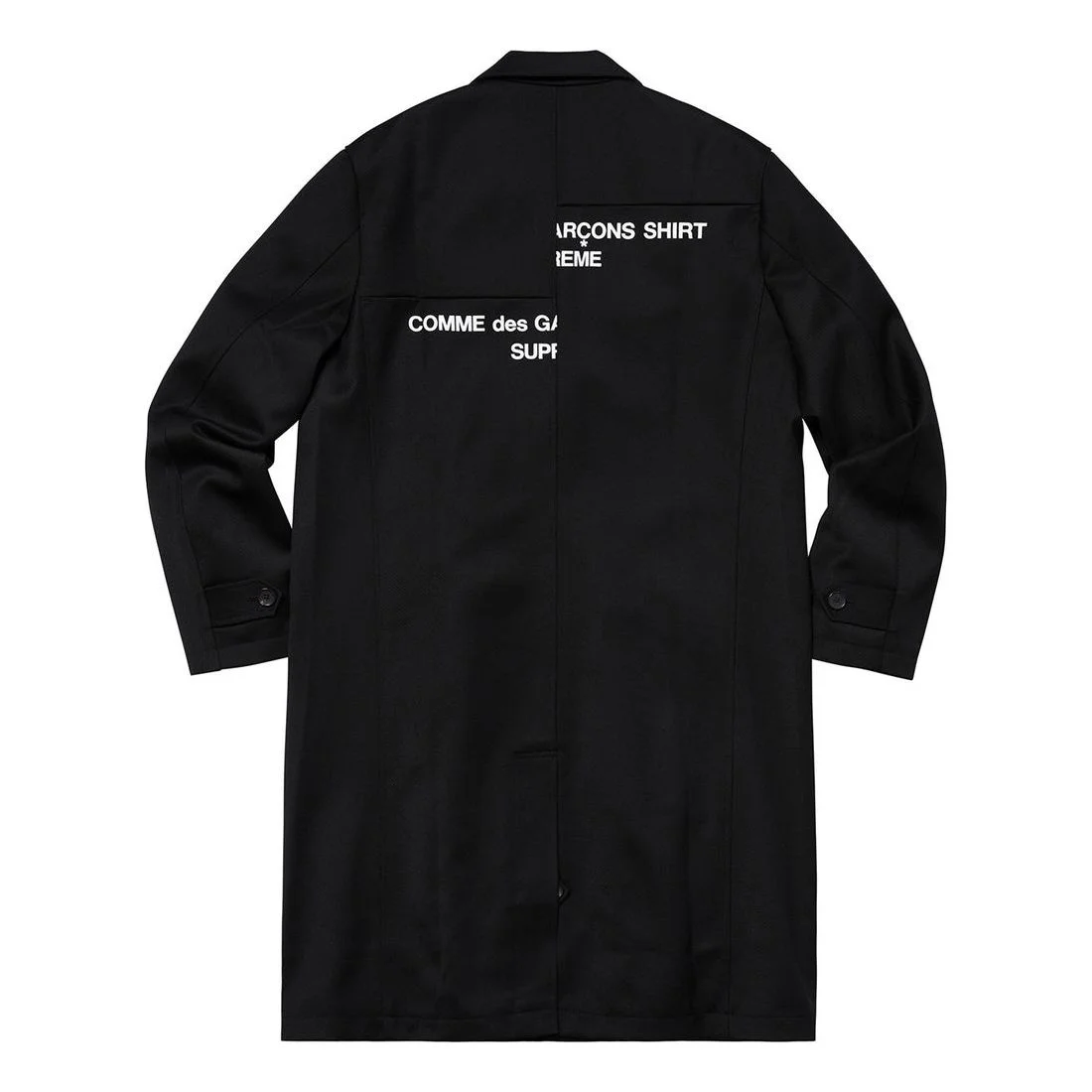 Supreme FW18 X Comme des Garcons Shirt Wool Overcoat 'Black' SUP-FW18-406 - 1