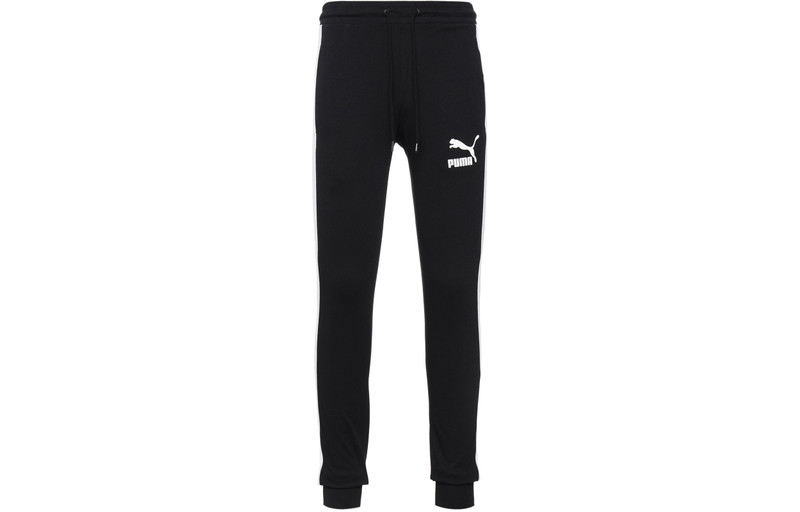 PUMA PUMA Iconic T7 Track Pants 'Black White' 597471-01 outlook
