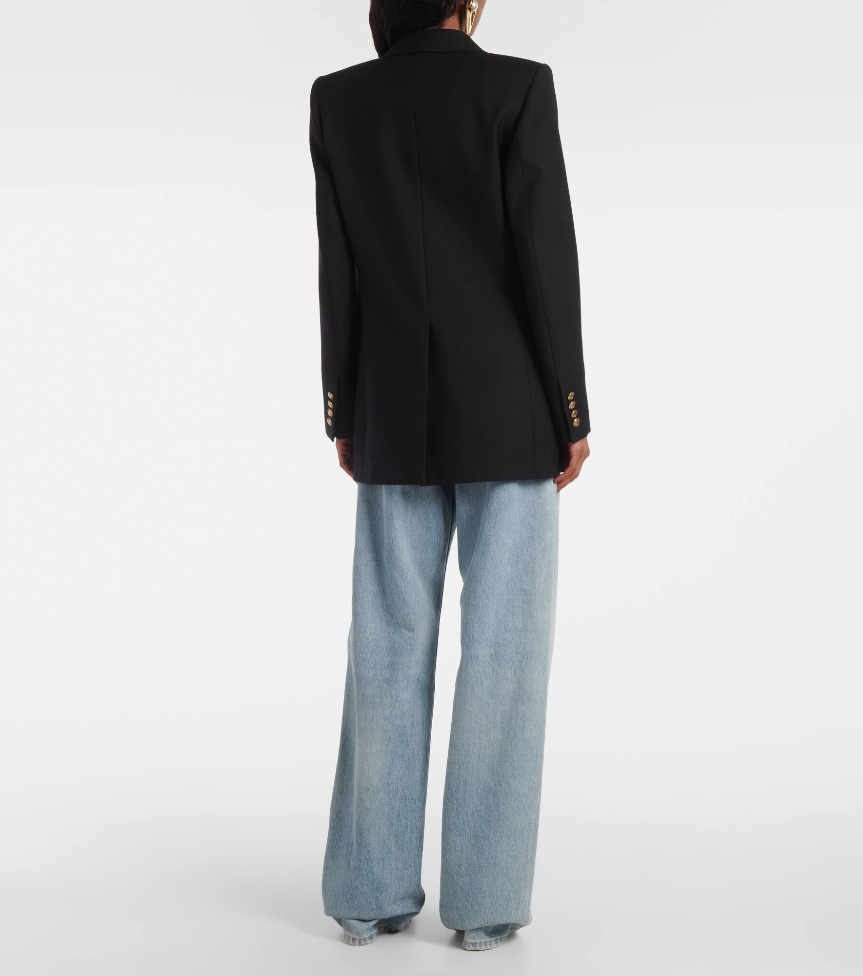 Wool gabardine blazer - 3