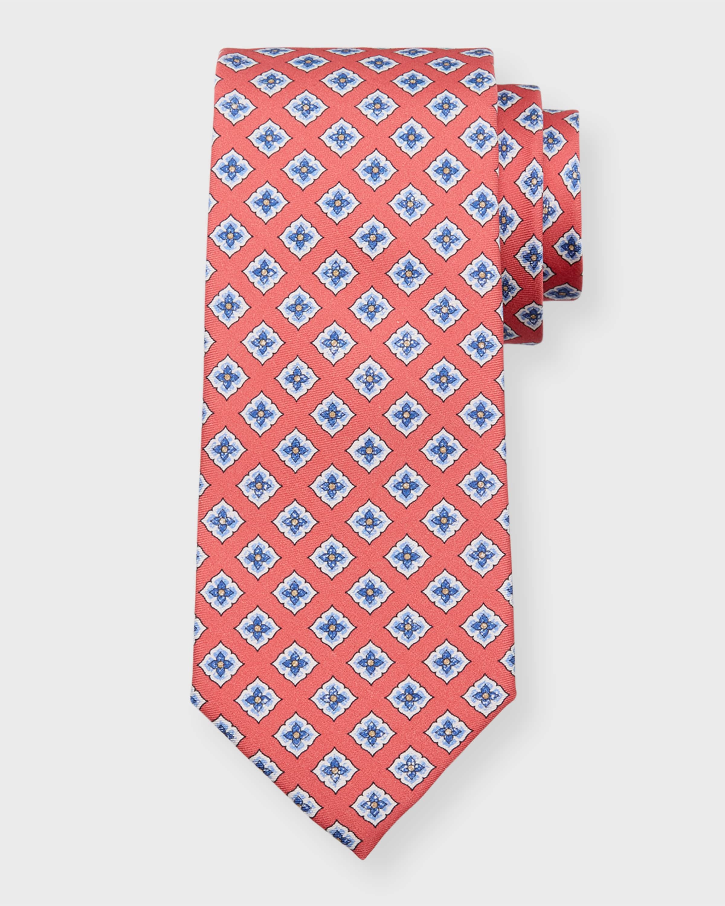 Men's Solid Silk Tie - 1