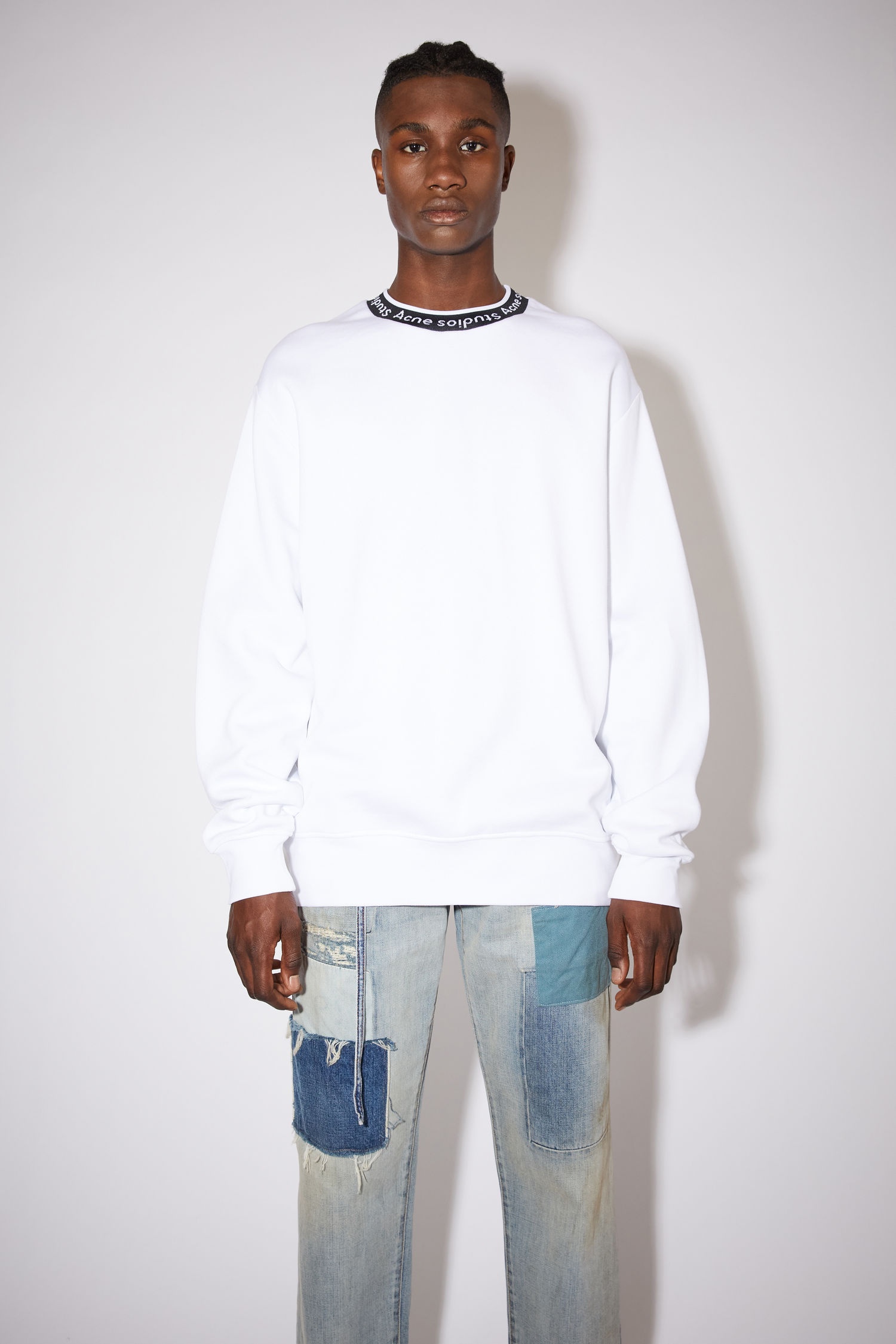 Logo jacquard sweatshirt - Optic White - 2