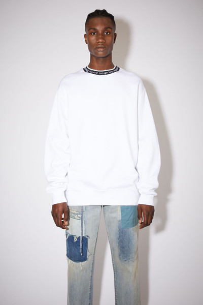 Acne Studios Logo jacquard sweatshirt - Optic White outlook