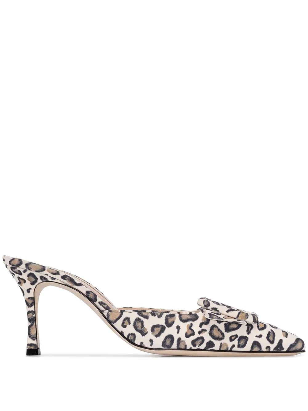 Maysale 70 leopard print mules - 1