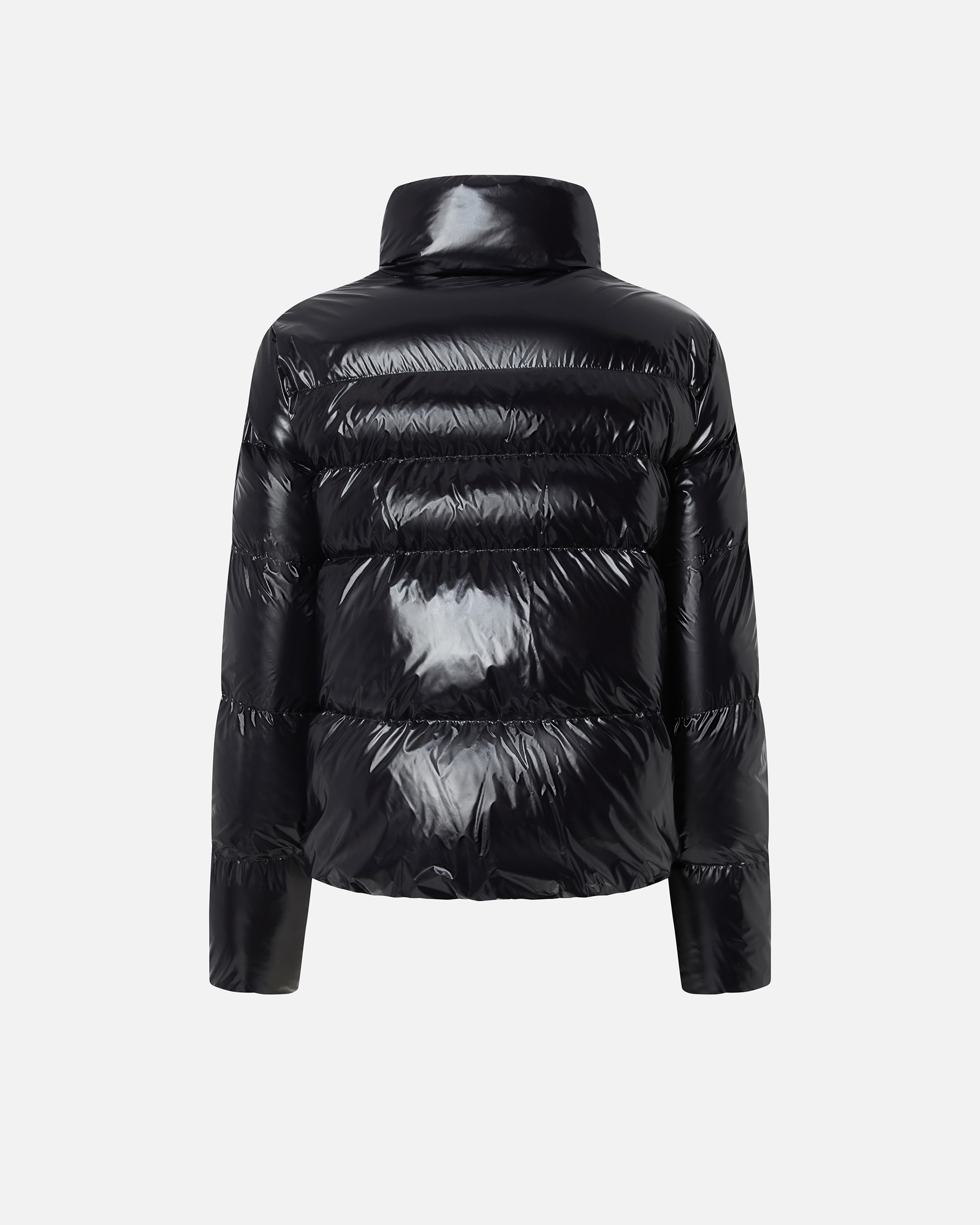 PADDED CRYSTAL NYLON PEA JACKET - 6
