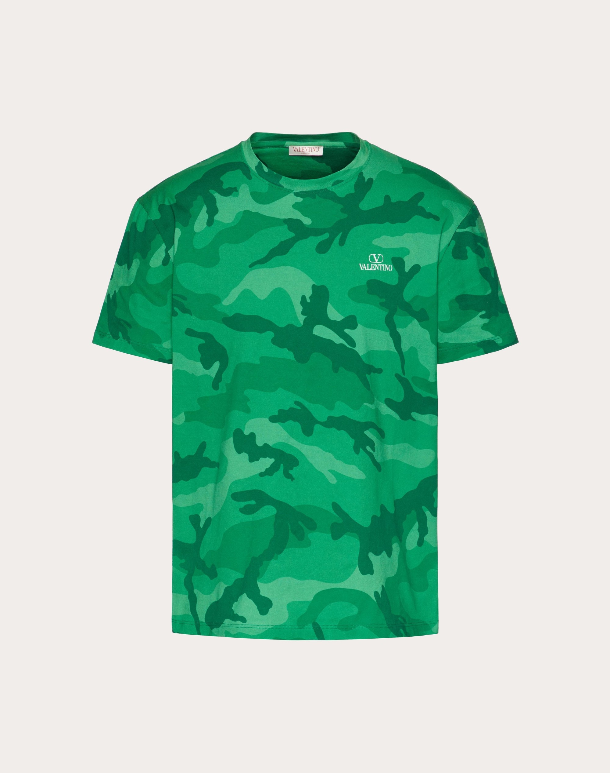 CAMOUFLAGE PRINT COTTON T-SHIRT - 1