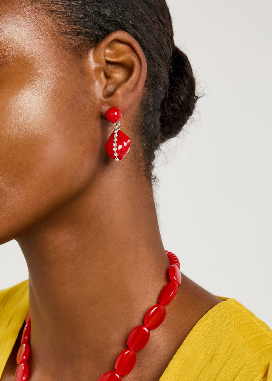 Completedworks Beaded Rhodium-plated Drop Earrings - 2