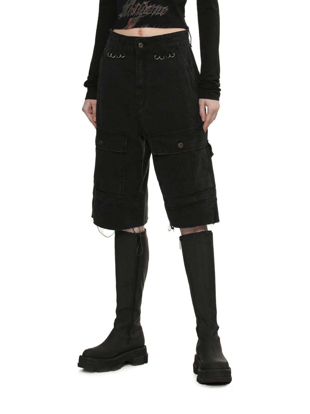 cotton cargo shorts - 3