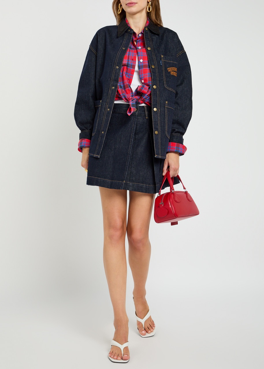 House OF Sunny Designer-embroidered Denim Shirt - 4