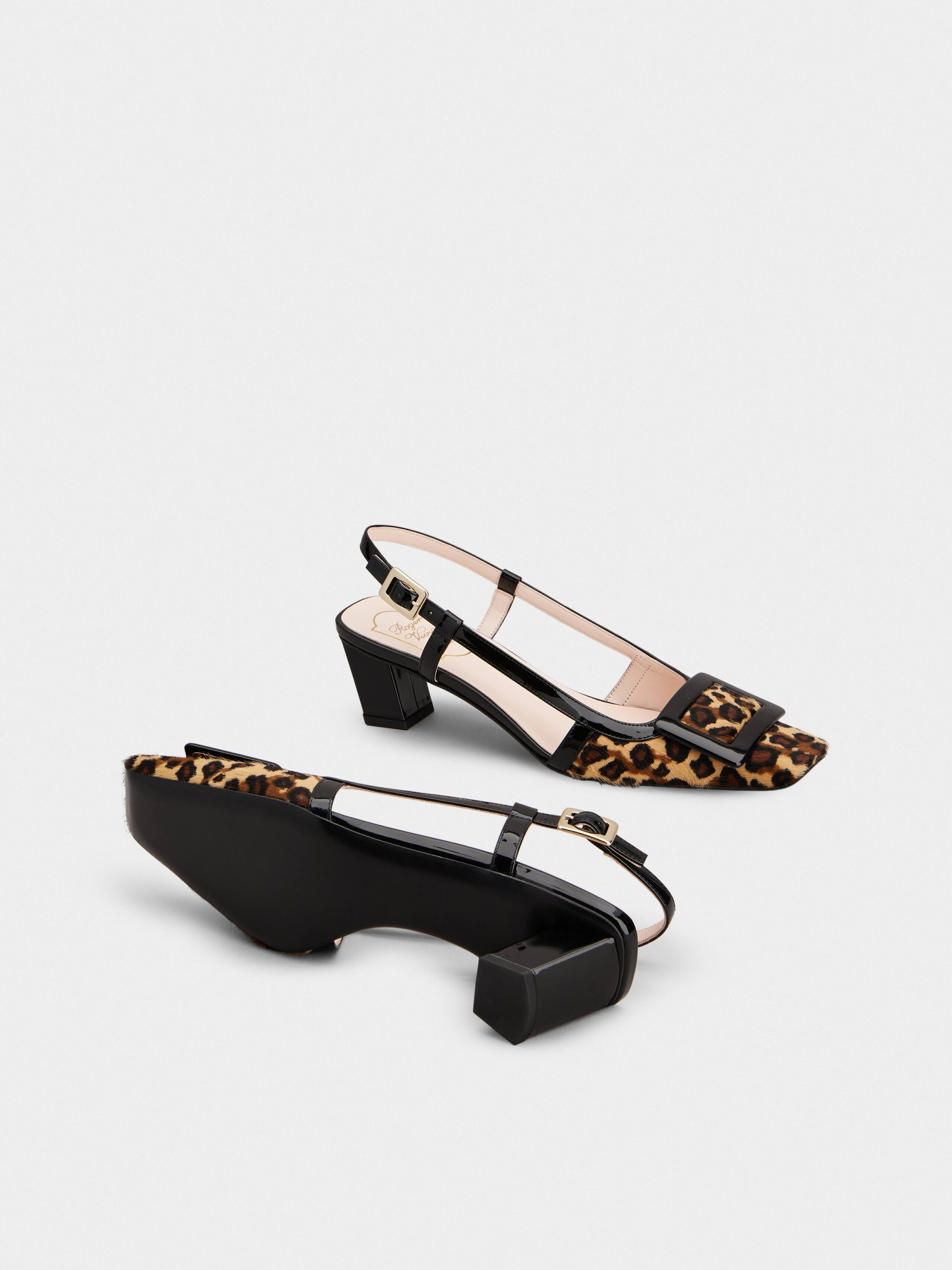 Belle Vivier Slingback Pumps in leather - 6