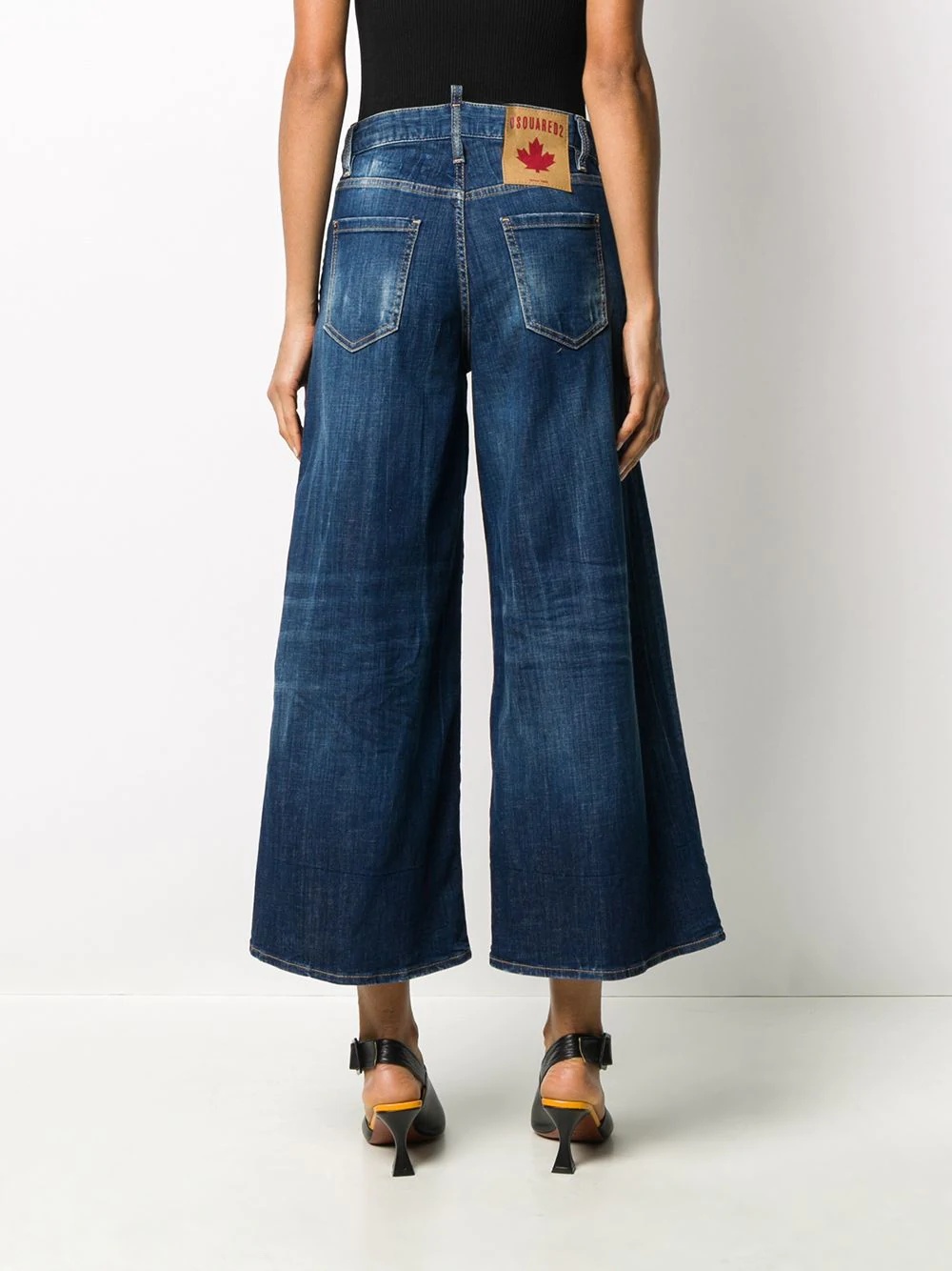 cropped flared jeans - 4