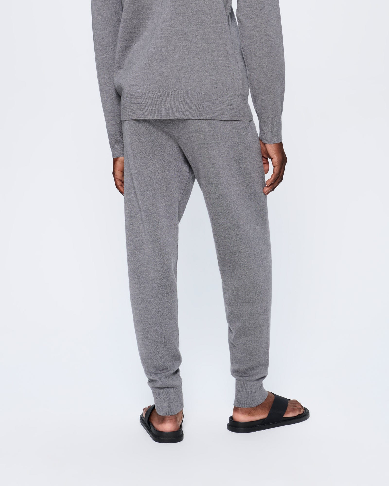Mens DNA Regenerative Merino Wool Track Pants - Grey Marl - 5