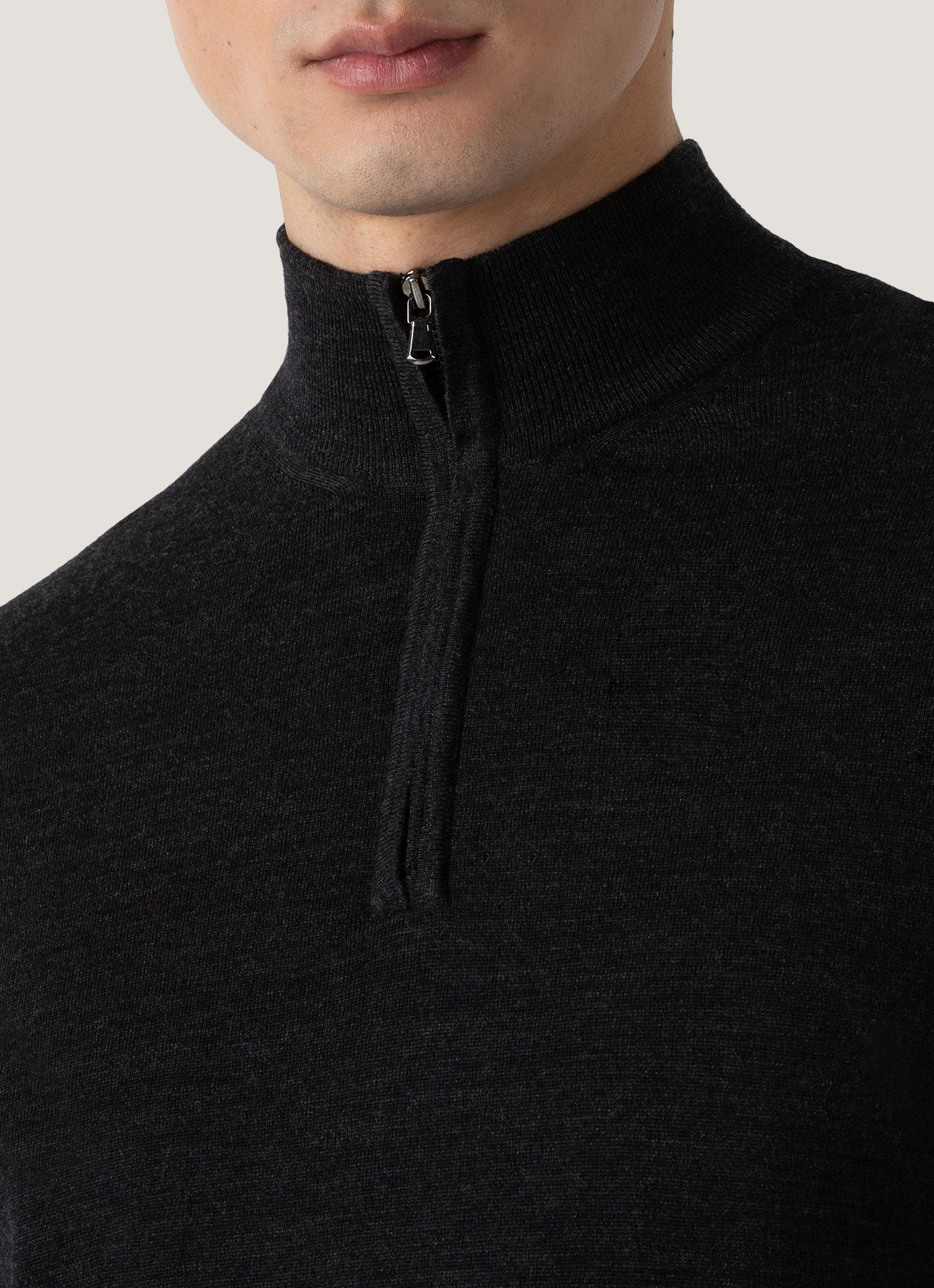 Fine Merino Wool Zip Neck - 5