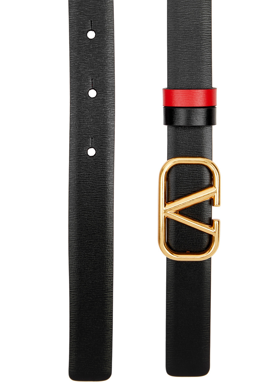 Valentino Garavani VLogo reversible leather belt - 2