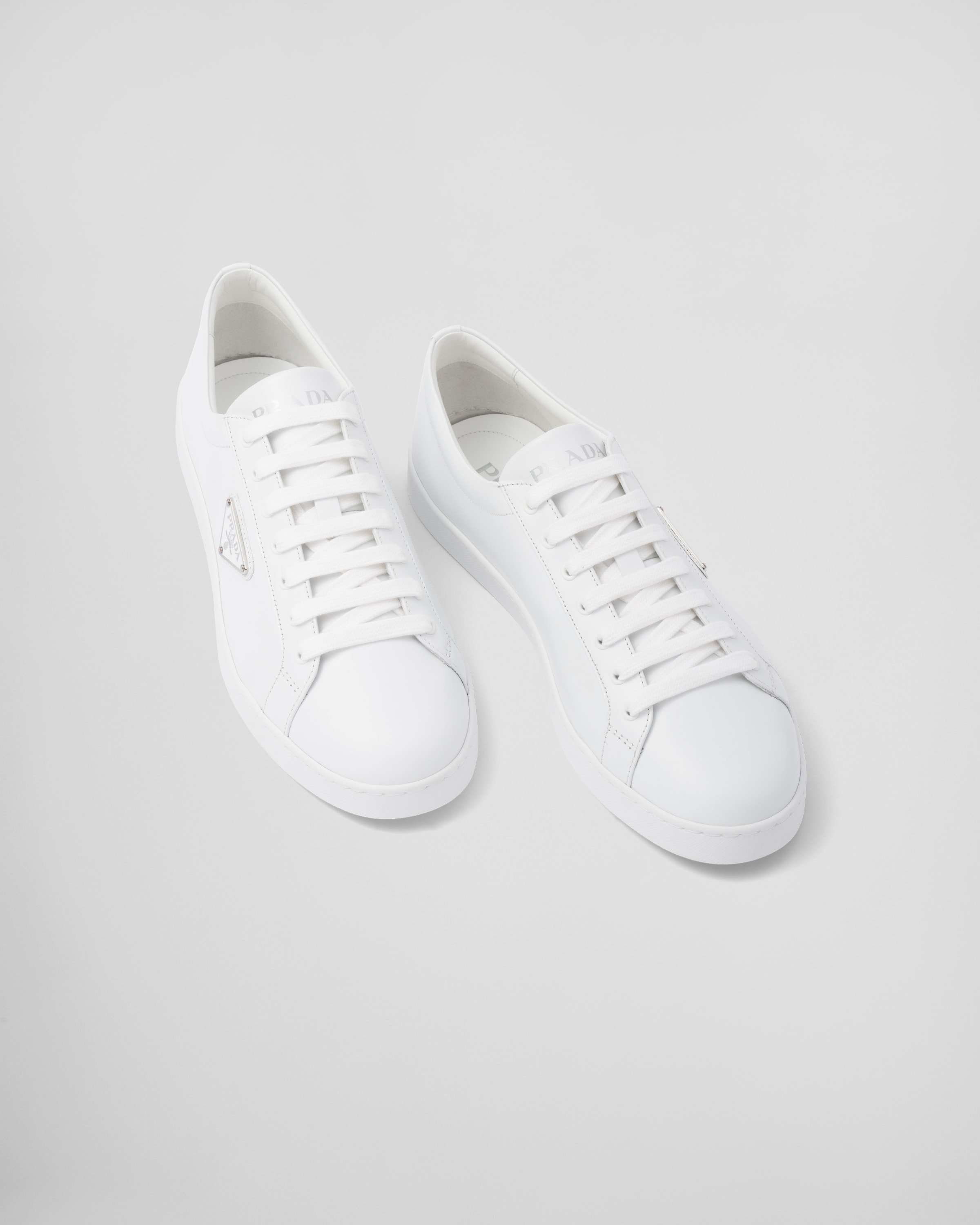 Brushed leather sneakers - 4