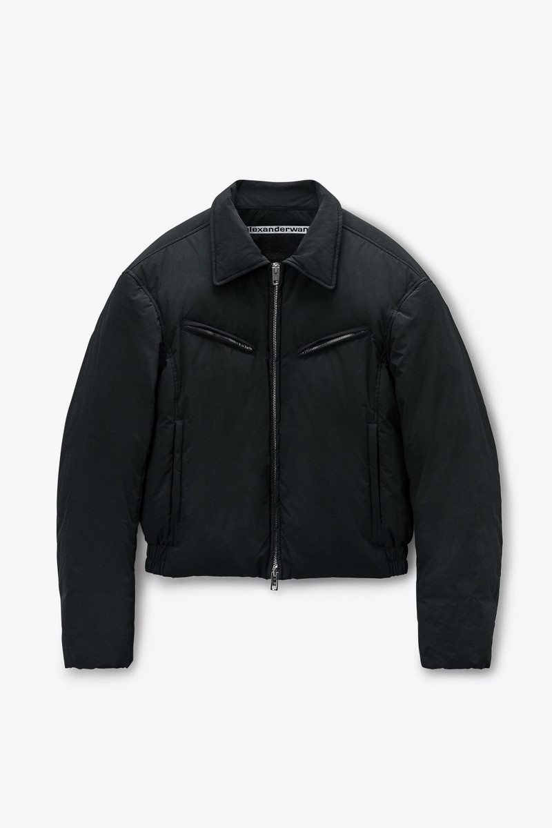 Black Essential Puffer Jacket 1