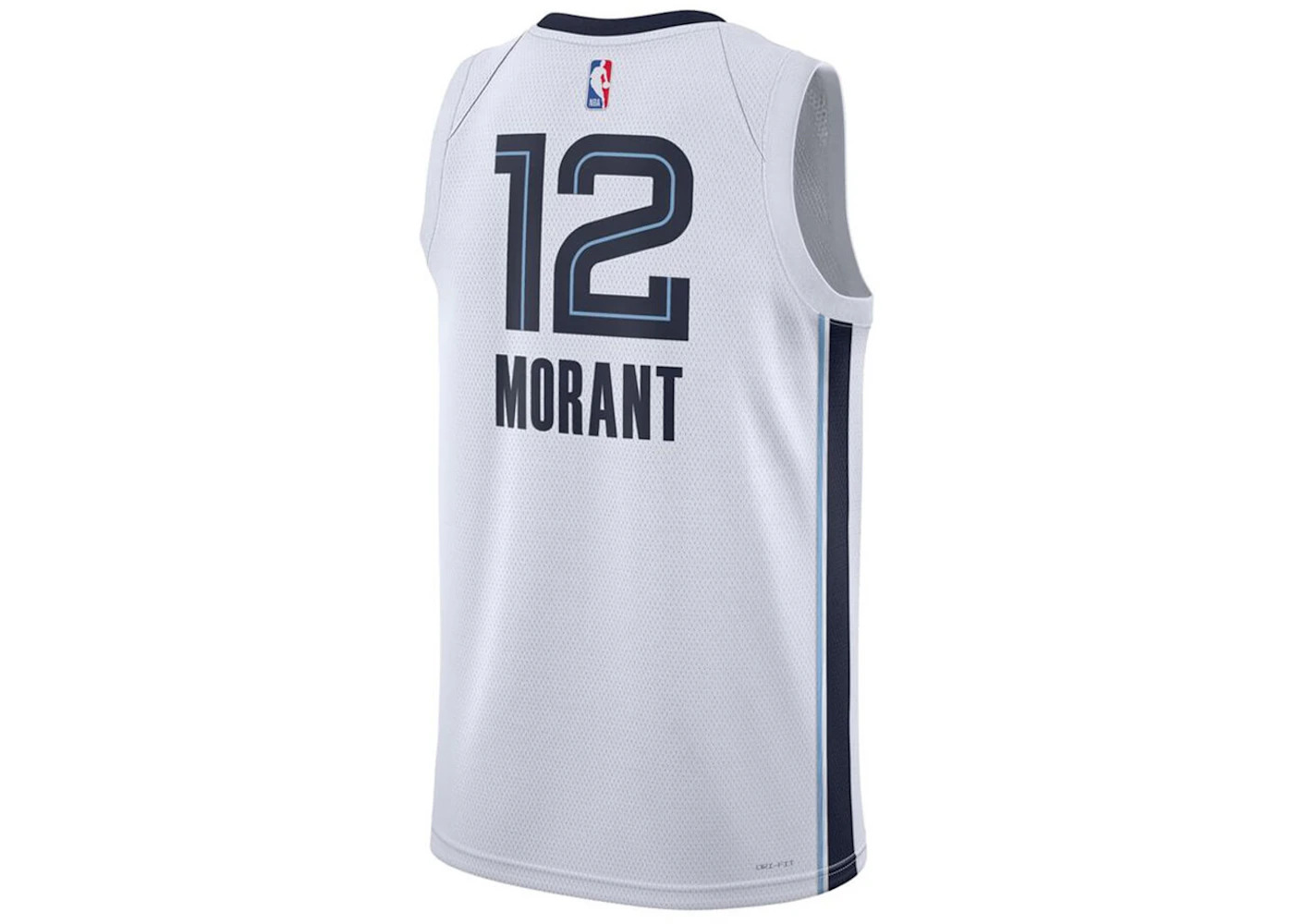Nike NBA Memphis Grizzlies Ja Morant Association Edition Dri-FIT Swingman Jersey White/Dark Blue - 2