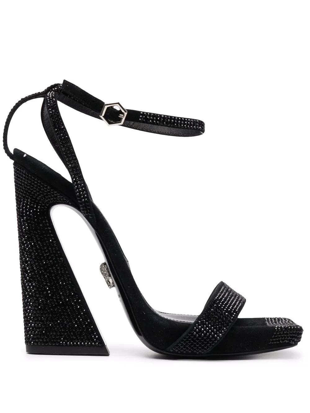 strass-embellished sandals - 1