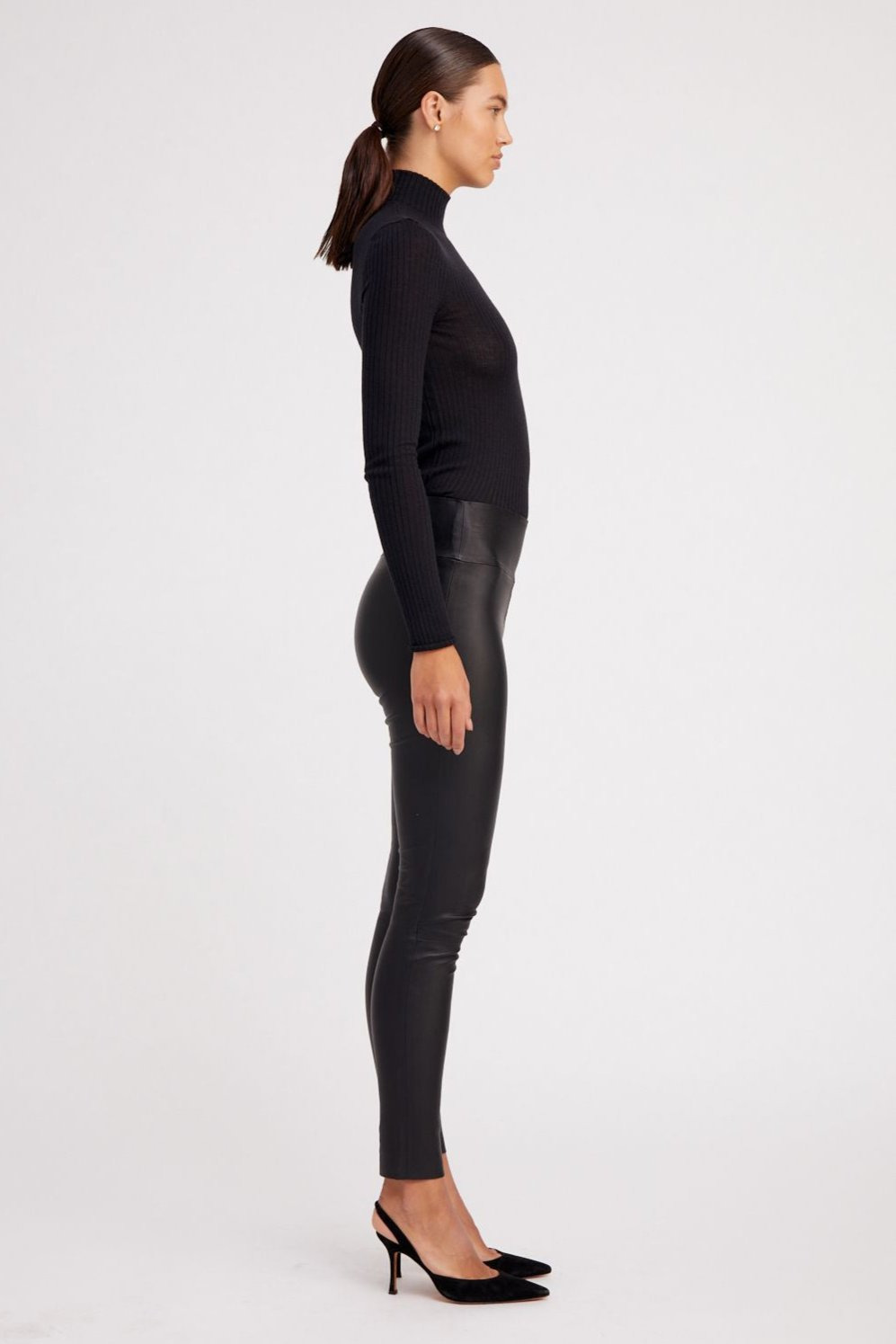 BLACK LEATHER ANKLE - 5