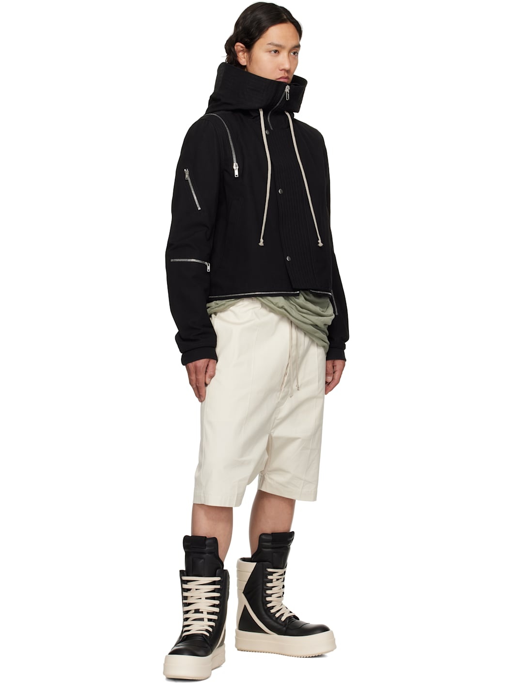 Black Hollywood Cropped Headon Parka - 5