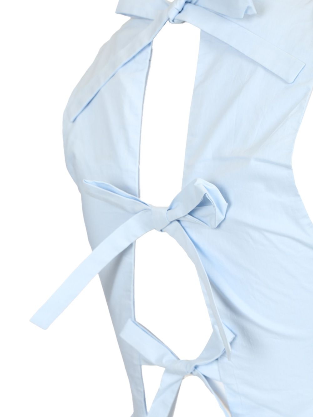 Tie Back Midi Dress Dresses Light Blue - 5