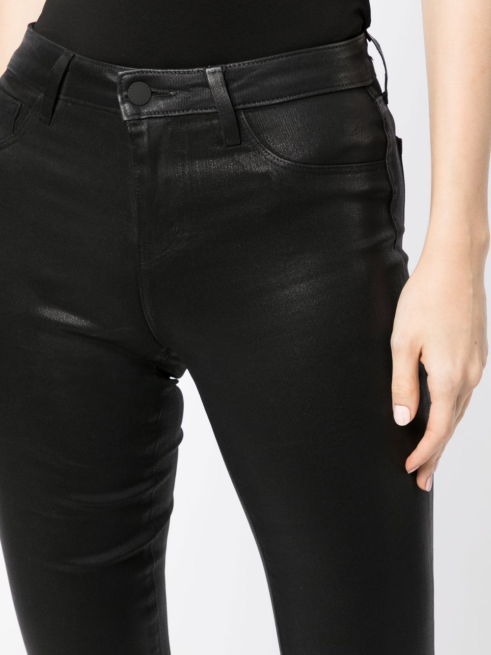 Selma boot-cut waxed jeans - 5