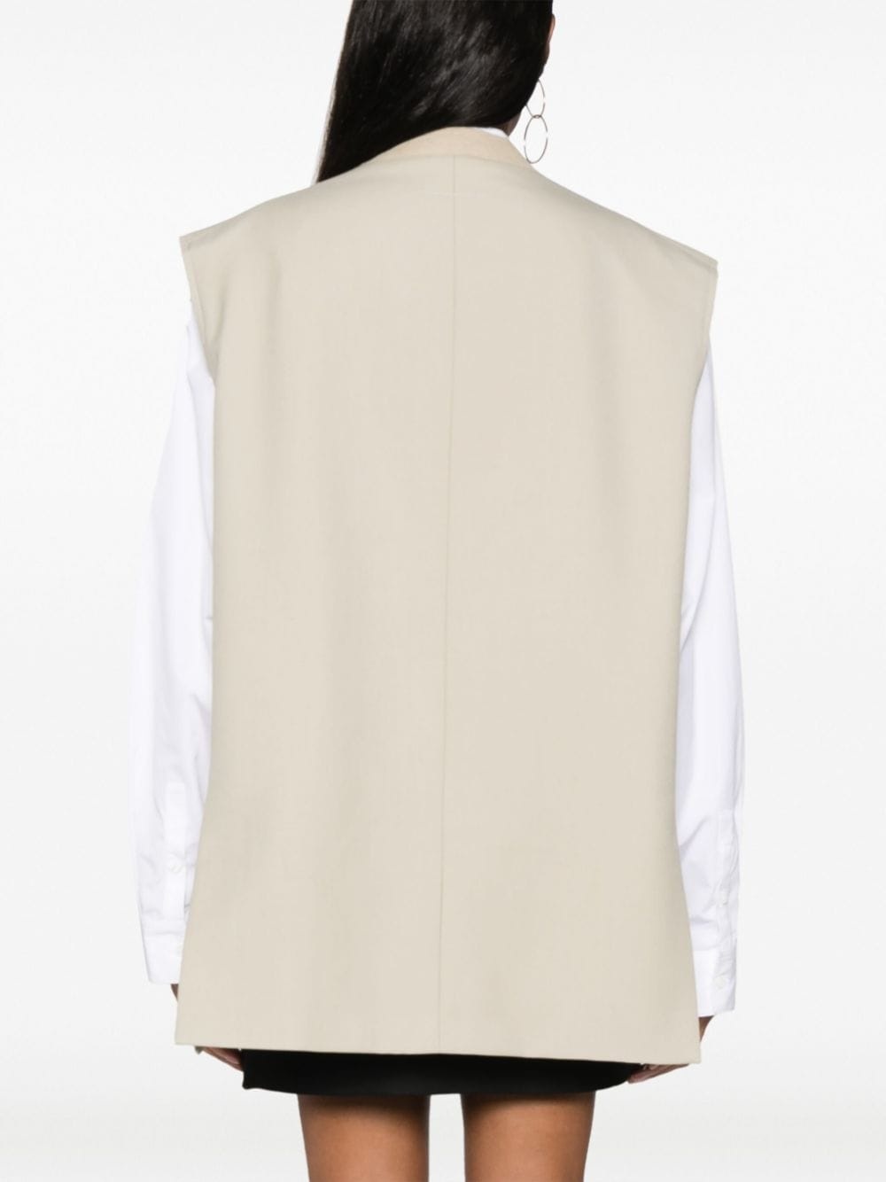 tailored-cut single-breasted vest - 4