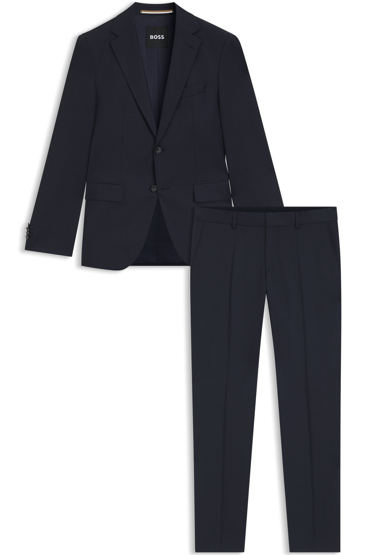 REGULAR-FIT SUIT IN MICRO-PATTERNED VIRGIN WOOL - 8