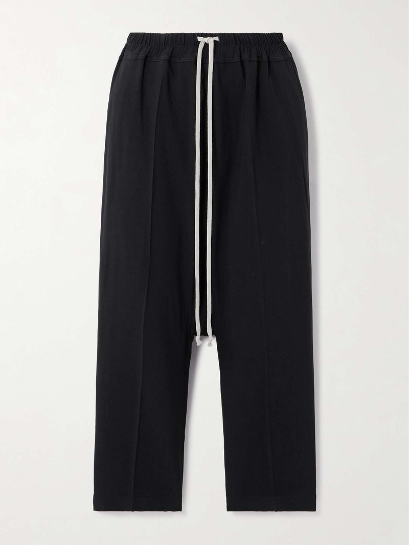 Cropped crepe straight-leg pants 1