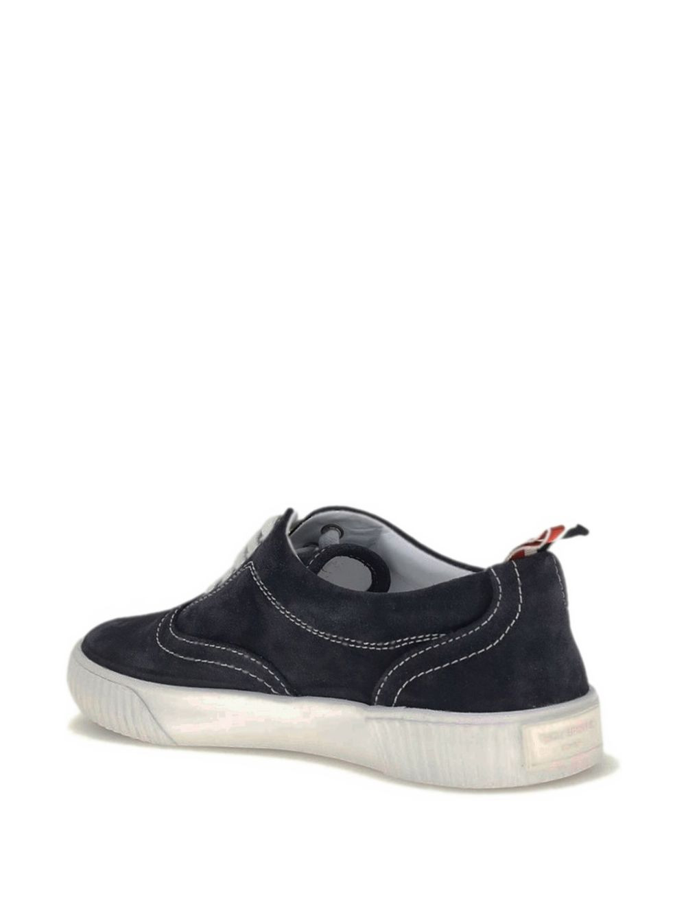 lace-up suede sneakers - 5