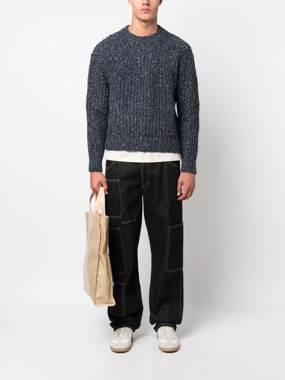ribbed-knit long-sleeved jumper - 2