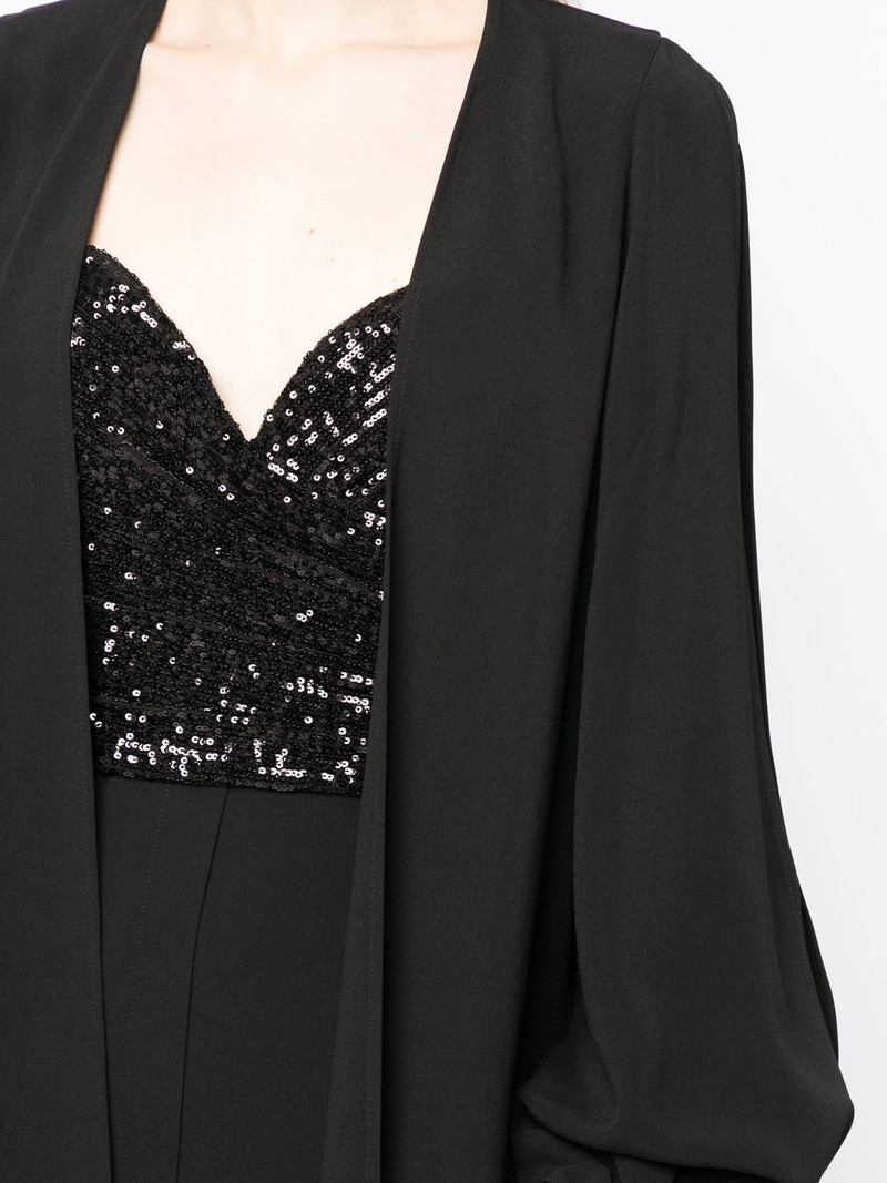 cape-detail sequined jumpsuit 5