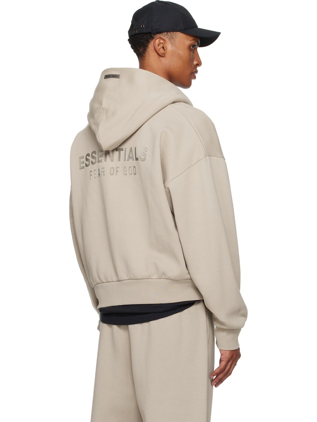 Taupe Classic Fit Fleece Zip-Up Hoodie - 3