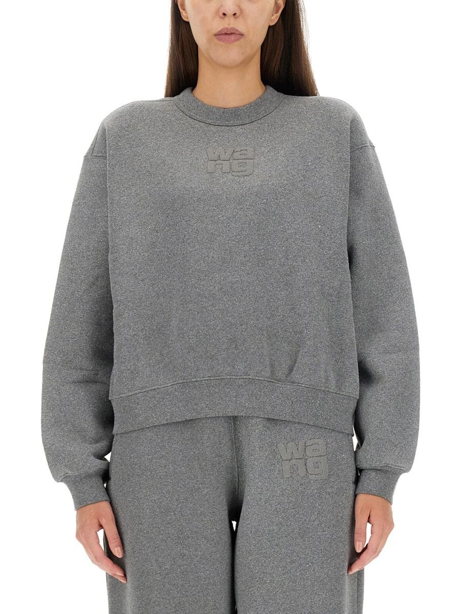 T BY ALEXANDER WANG SWEATSHIRT WITH LOGO - 1