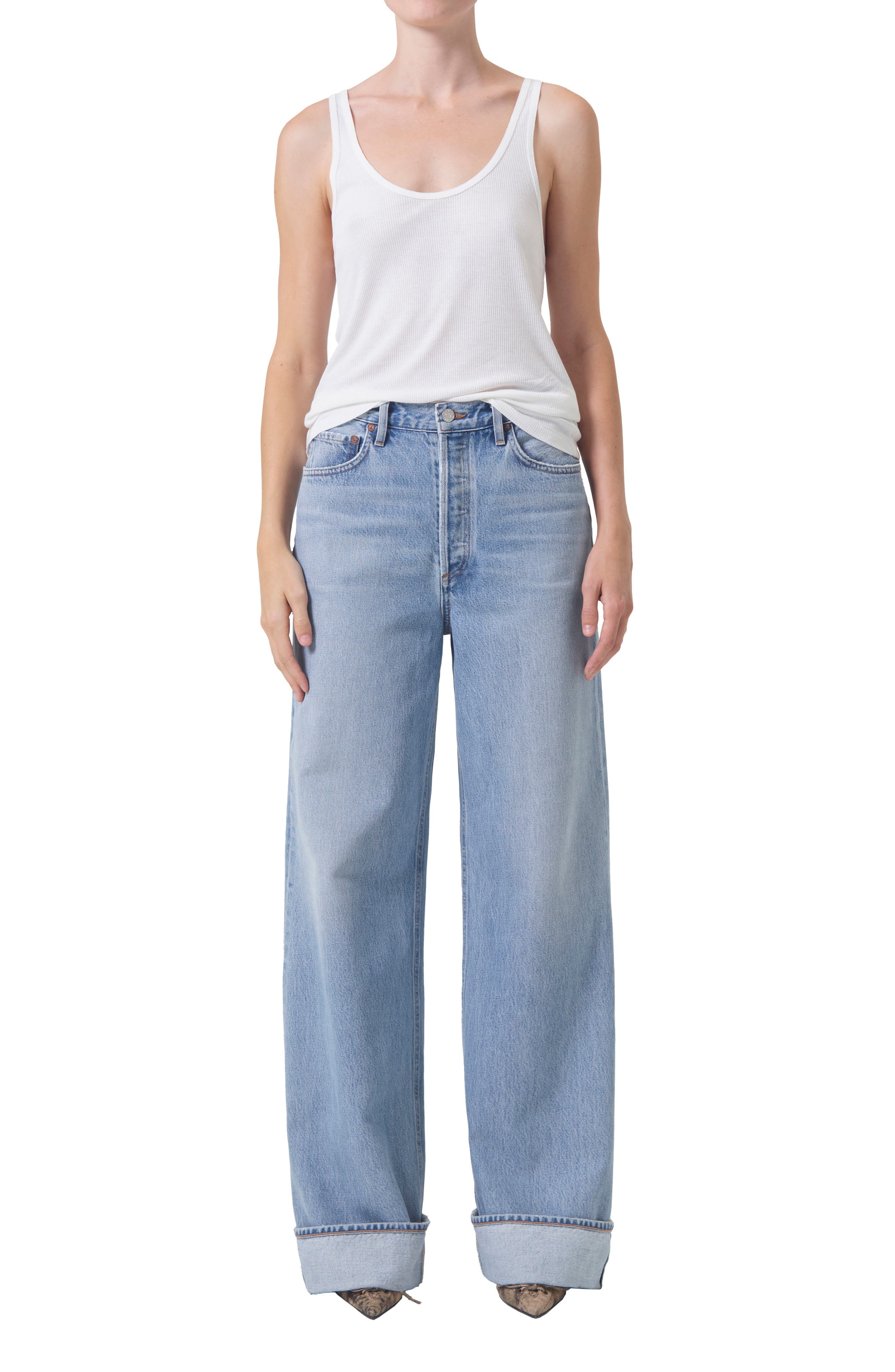 AGOLDE Dame High Waist Wide Leg Organic Cotton Jeans in Showdown at Nordstrom - 3