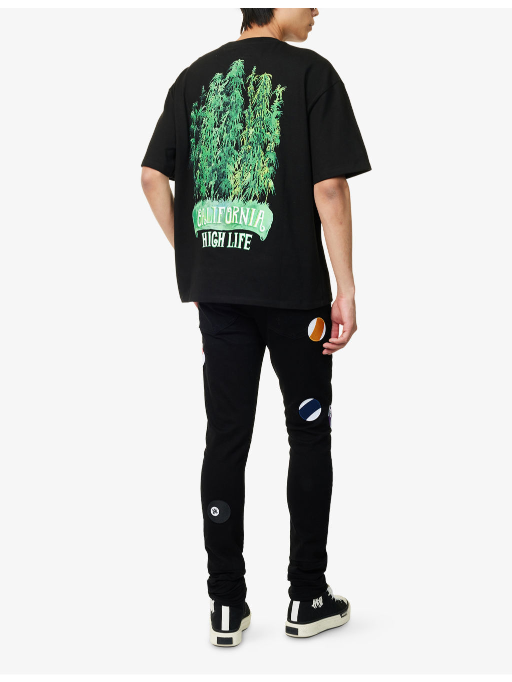 Leaf-Print Crewneck Cotton-Jersey T-shirt - 2