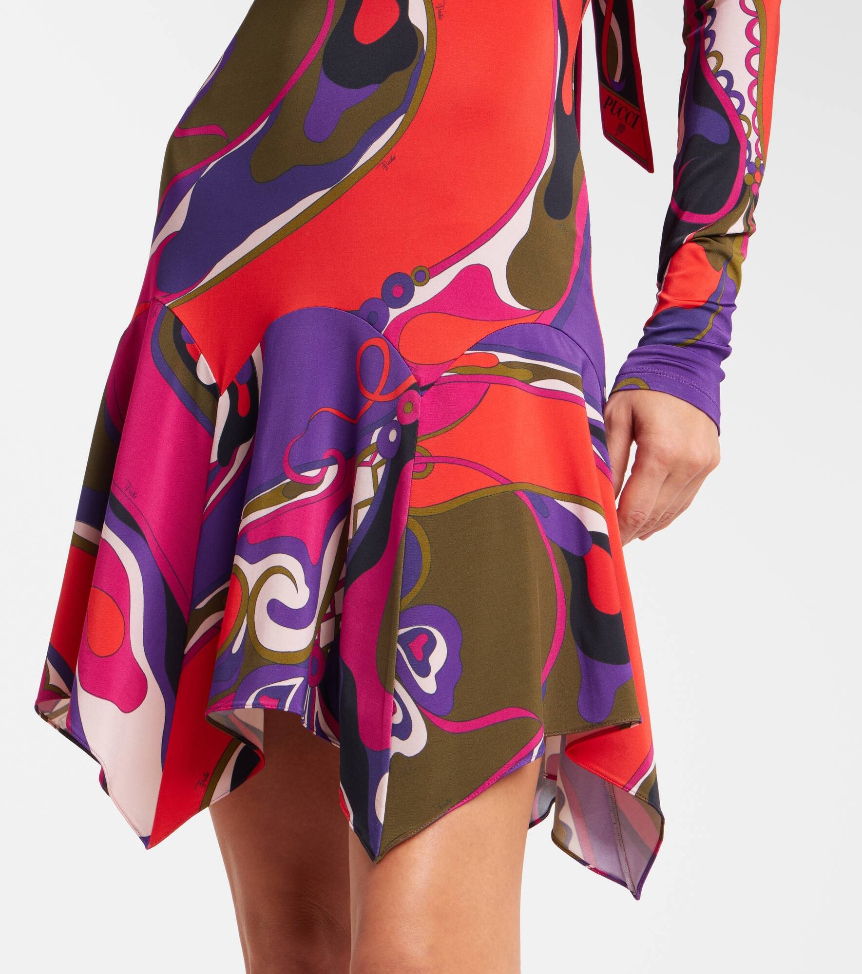 Orchidee jersey minidress - 5