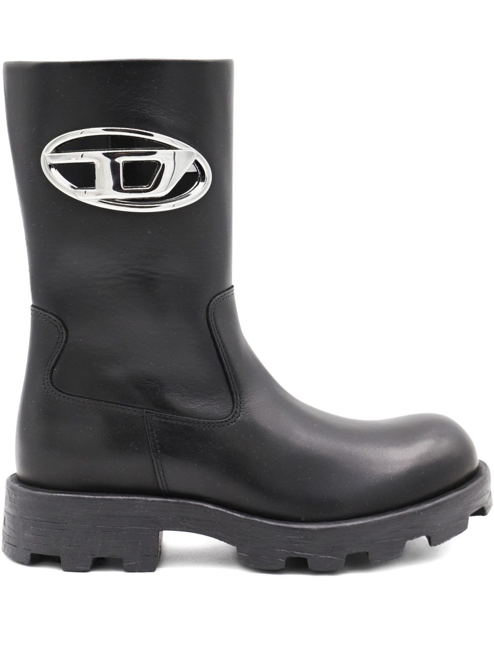 Diesel Women Leather Biker Boots - 1