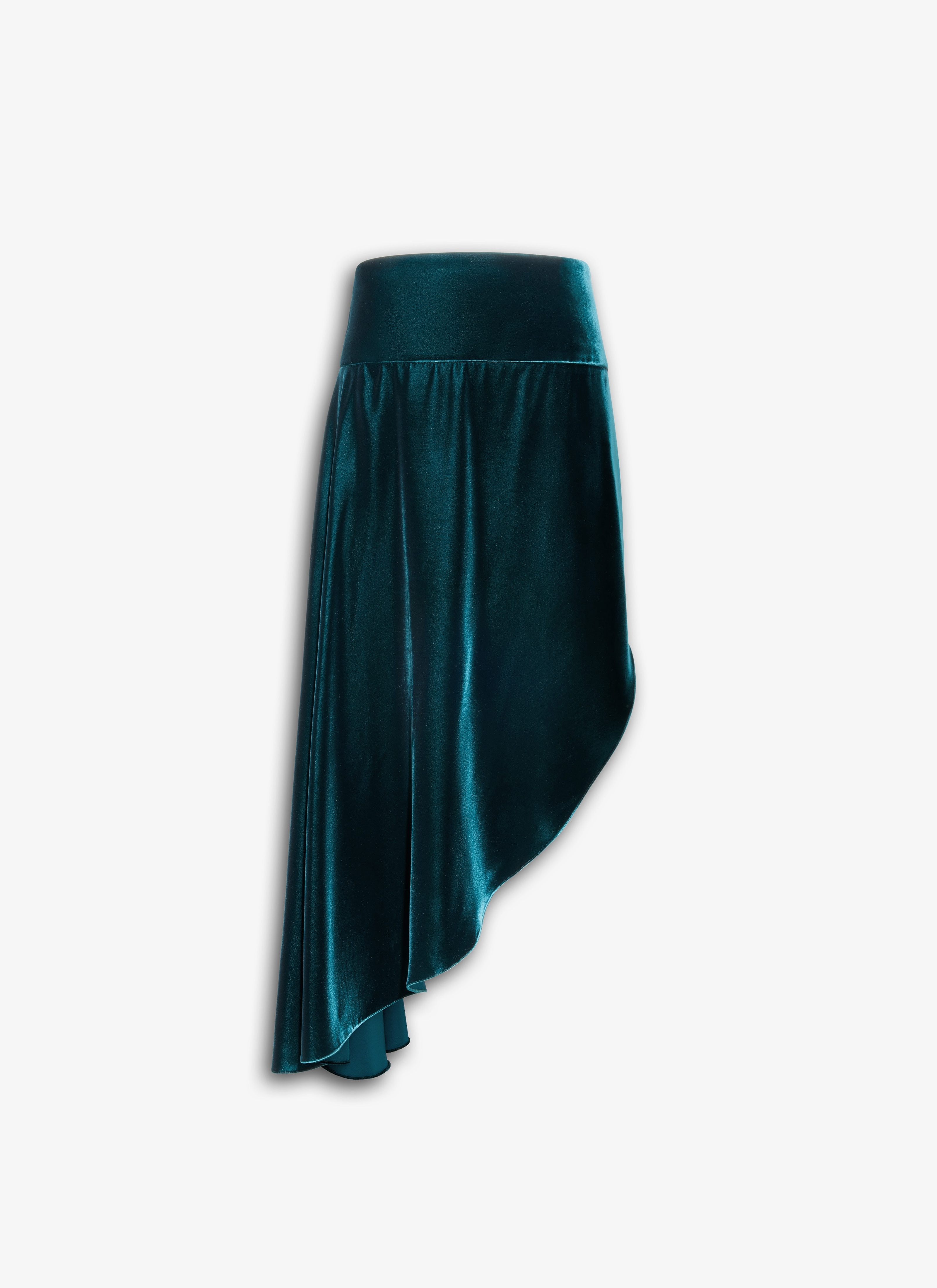 VELVET ASYMMETRICAL SKIRT - 1