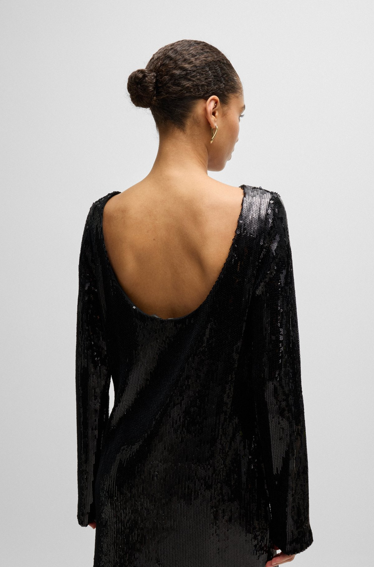 LONG-SLEEVED SEQUINNED DRESS - 6