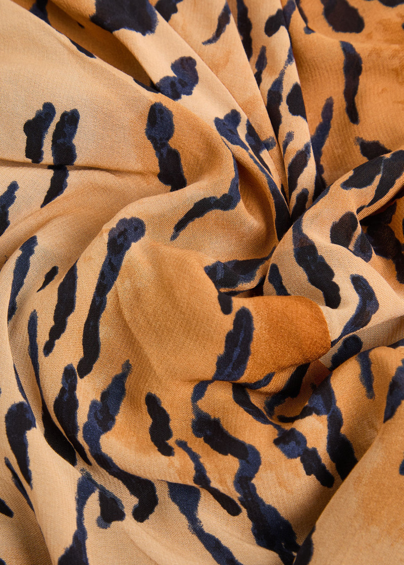Never Fully Dressed Dorris Tiger-print Chiffon Maxi Skirt 5