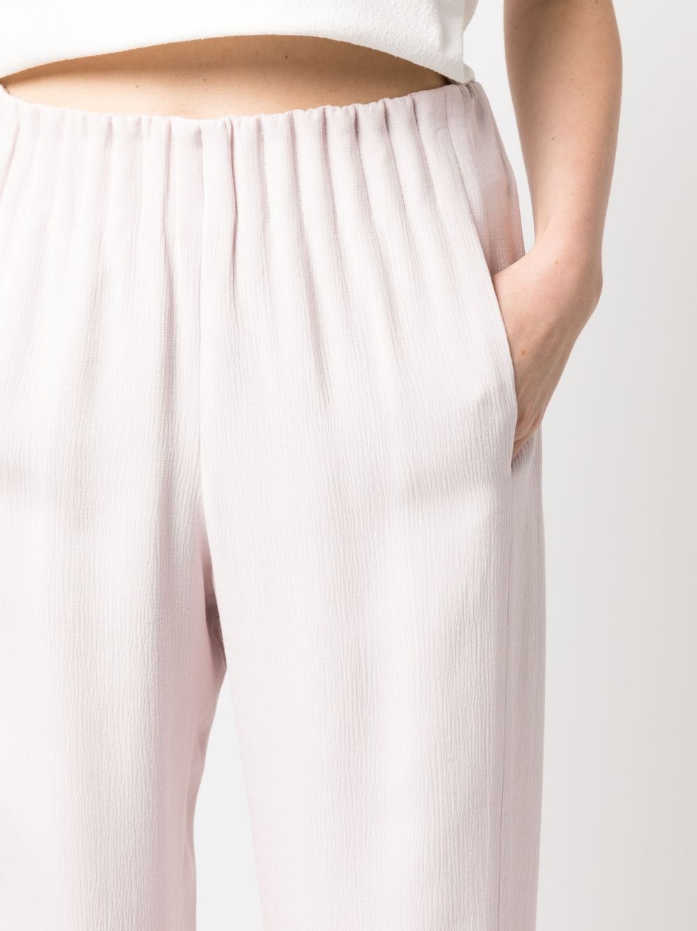 gathered wide-leg trousers - 5