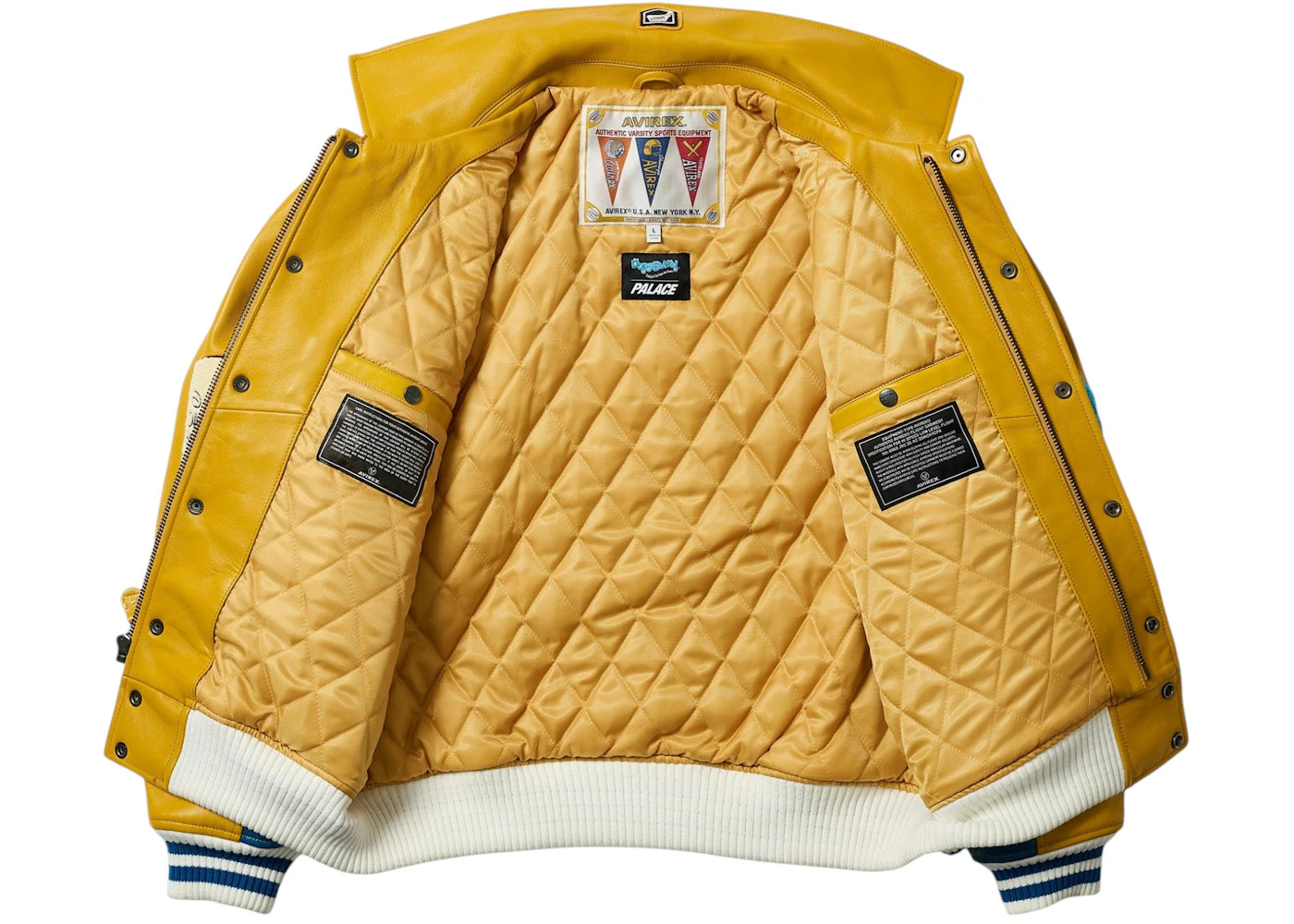 Palace Doraemon Avirex Jacket Yellow - 3