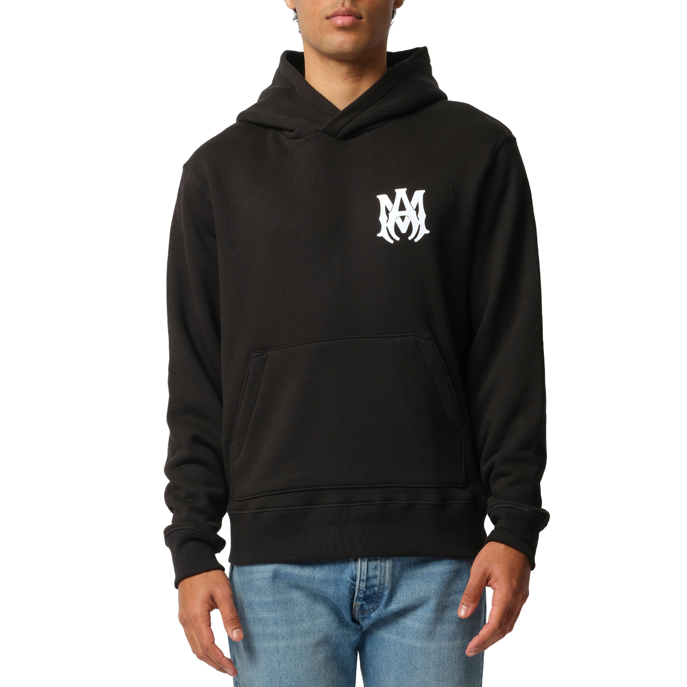 MA Core Logo Hoodie in Black/White - 1
