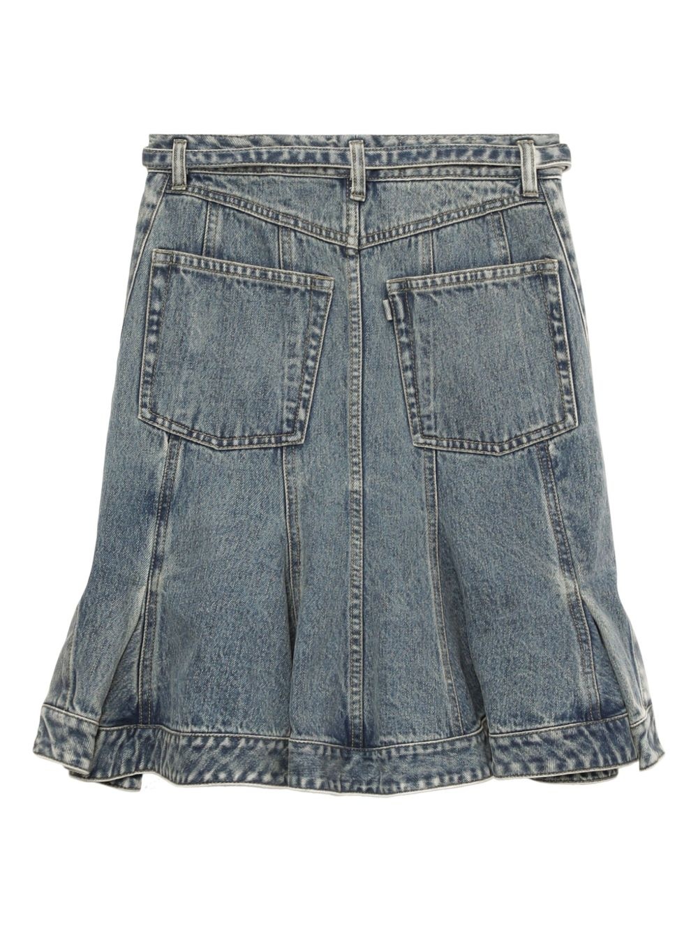 belted denim skirt - 6