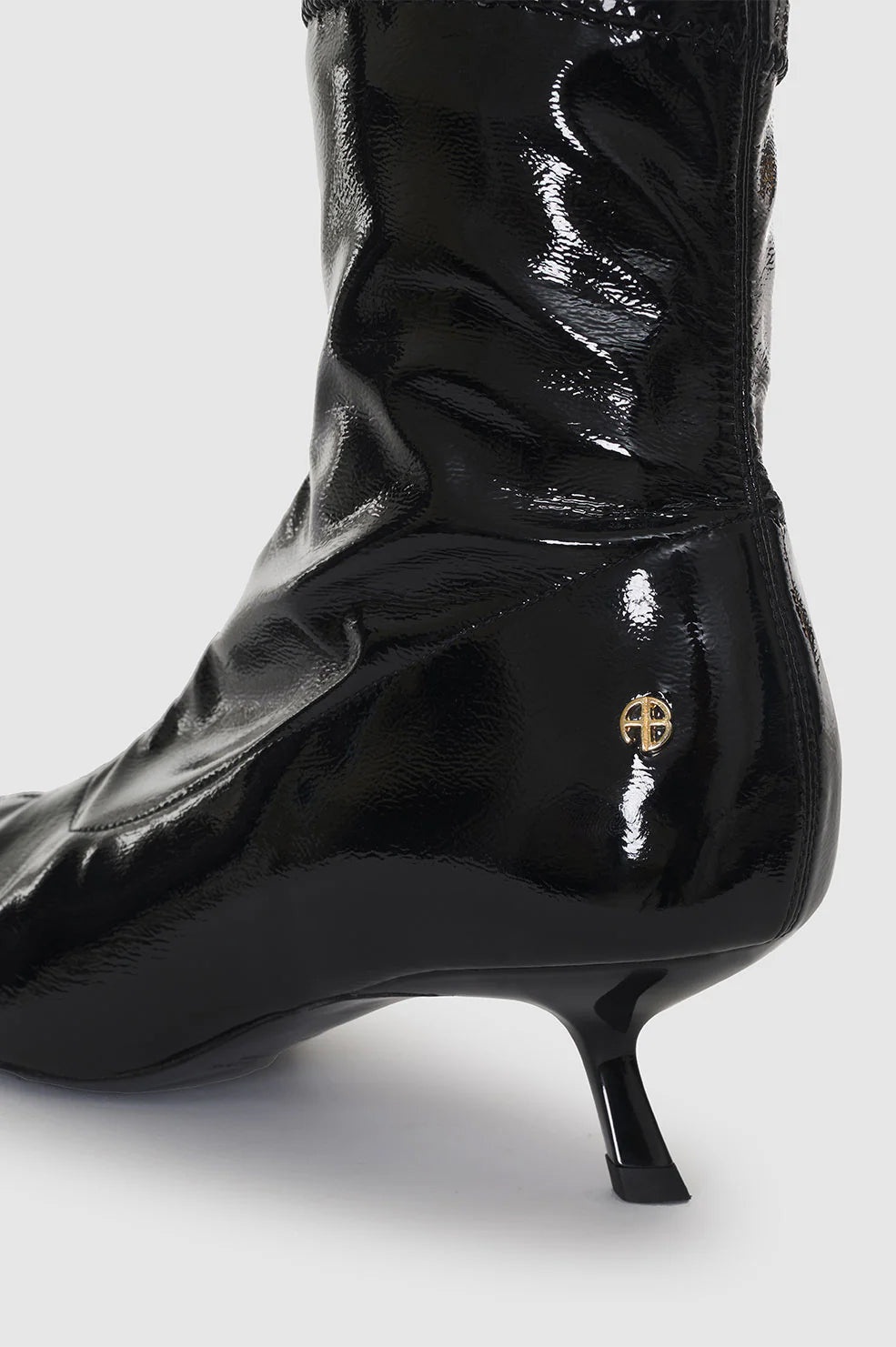 Hilda Boots - High-Shine Black - 5