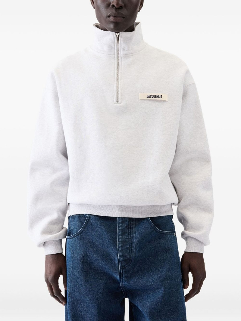 JACQUEMUS half-zip pullover sweatshirt outlook