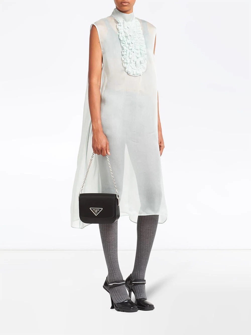 Prada Identity logo-plaque shoulder bag - 2